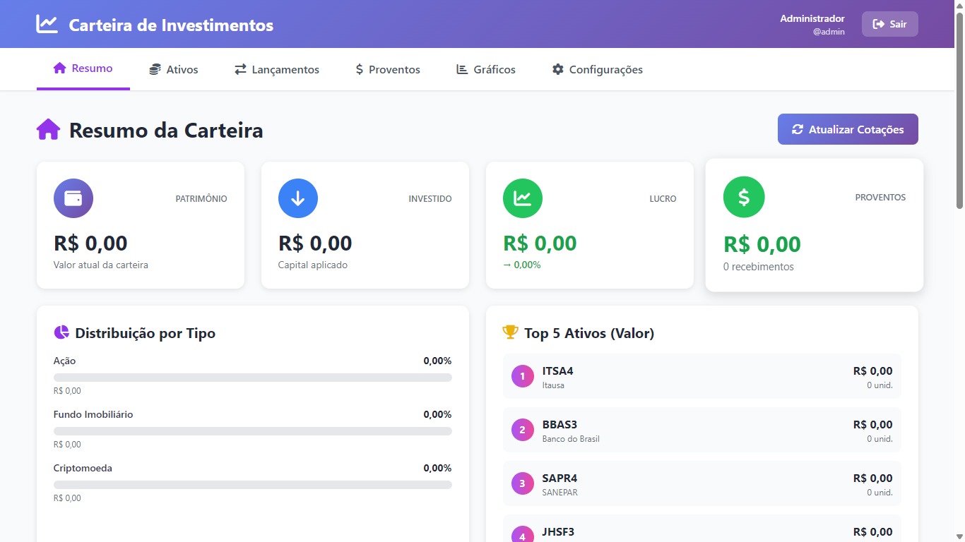 Carteira Investimentos